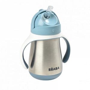 Hrnček termoizolačný so slamkou nerez 250ml Blue