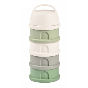 Súprava téglikov na sušené mlieko / desiatu Cotton White / Sage Green