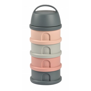 Súprava téglikov na sušené mlieko / desiatu Mineral Grey / Pink