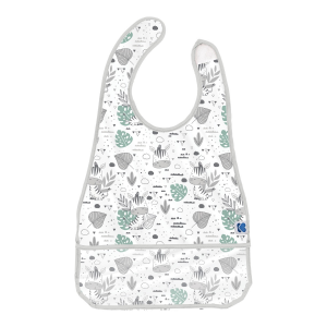 Podbradník plastový s vreckom Savanna Pattern Grey