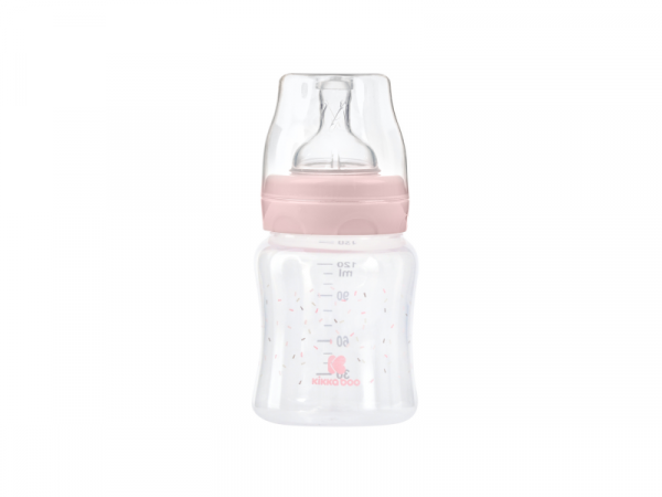 Dojčenská fľaša 120ml 0m+ Hippo Dreams Pink