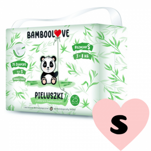 Plienky jednorazové bambus veľ. S 3-8 kg 25 ks