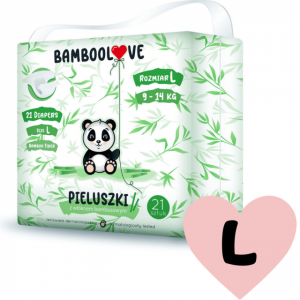 Plienky jednorazové bambus veľ. L 9-14 kg 21 ks