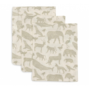 Žinky 3 ks Animals Olive Green