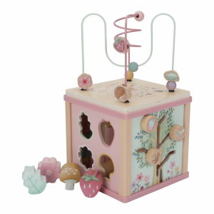 Kocka s aktivitami drevená Fairy Garden