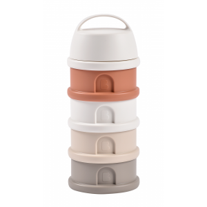 Súprava téglikov na sušené mlieko / desiatu Cotton White / Terracotta