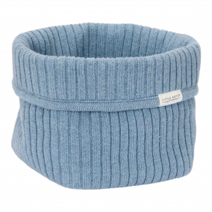 Košík pletený malý Pure Denim Blue