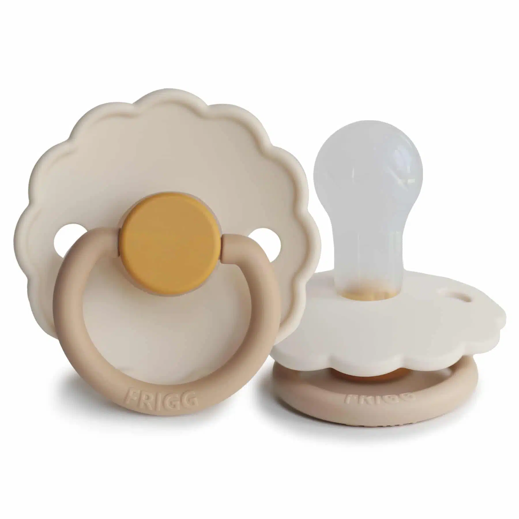 CUMLÍK FRIGG DAISY COLORBLOCK CHAMOMILE, 0-6M, SILIKÓN