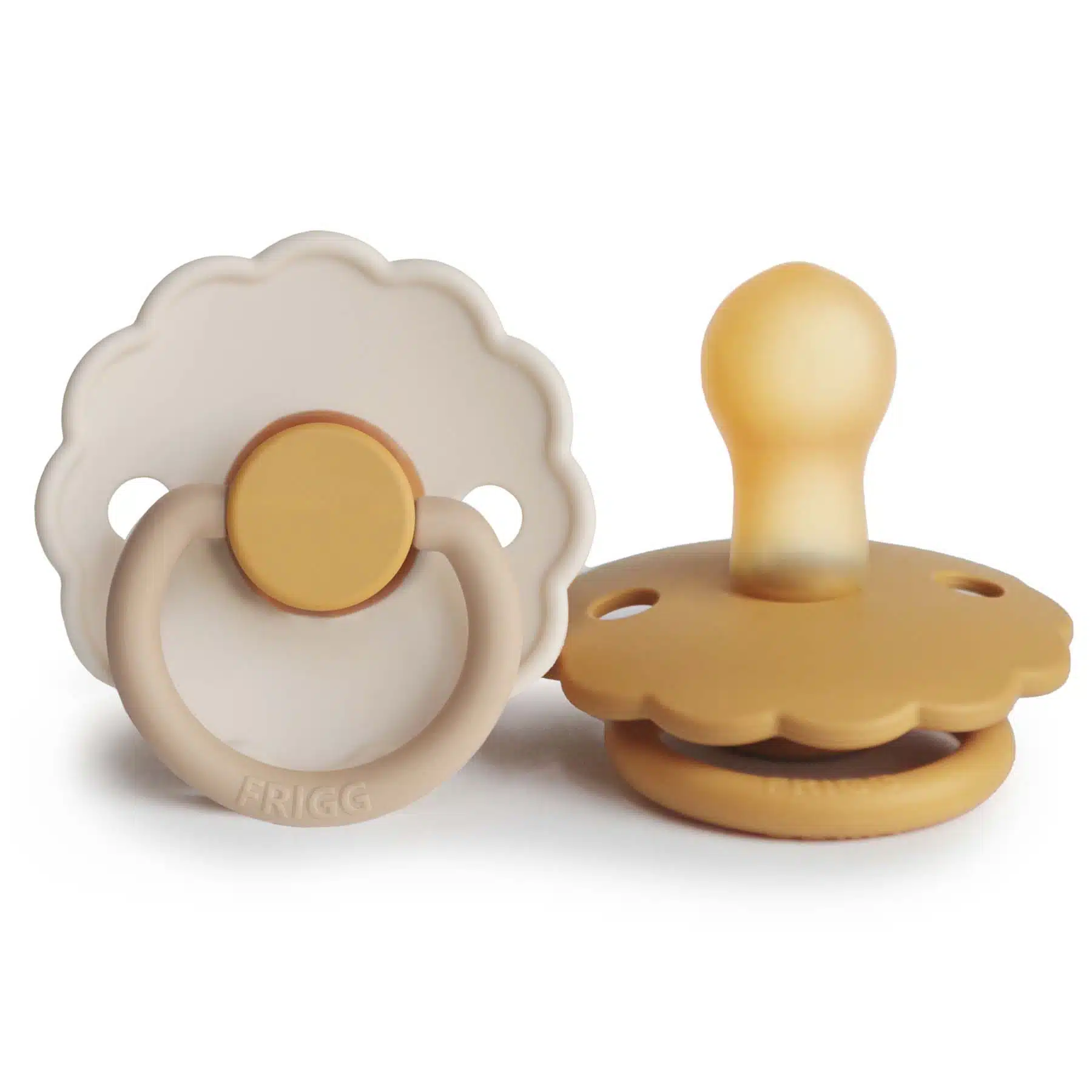 CUMLÍKY FRIGG DAISY CHAMOMILE/ HONEY GOLD, +6M, KAUČUK