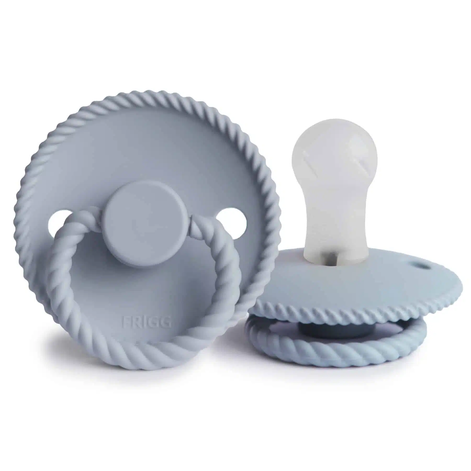CUMLÍK FRIGG ROPE POWDER BLUE, 0-6M, SILIKÓN