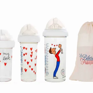 SET 3 DOJČENSKÝCH FLIAŠ LE BIBERON FRANCAIS PAPA BEBÉ BY SOLEDAD, 2x 210 ML, 1x 360 ML, 0+M/ 6+M