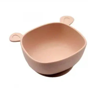 SILIKÓNOVÁ MISKA MEDVEĎ LILI BLUSH PINK