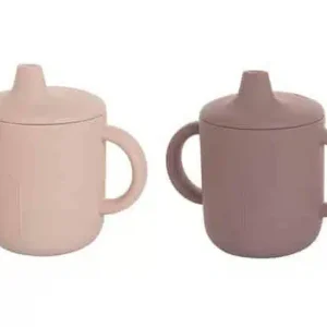 SILIKÓNOVÁ SÚPRAVA 2 POHÁROV MEDVEĎ LILI PLUM/ BLUSH