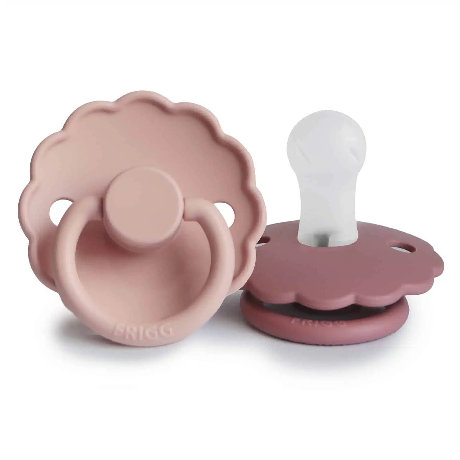DVOJBALENIE CUMLÍKOV FRIGG DAISY BLUSH/ DUSTY ROSE, 0-6M, SILIKÓN