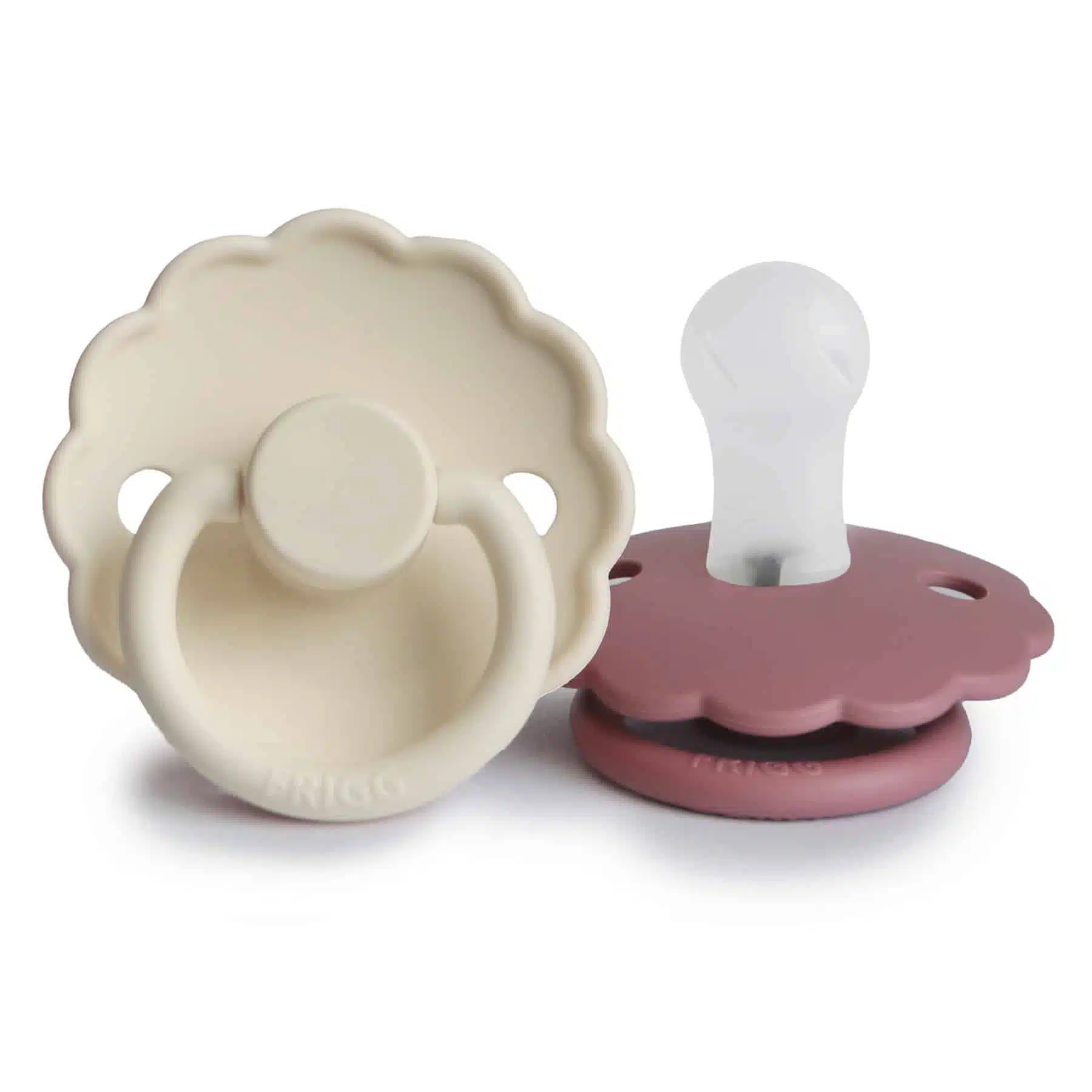 DVOJBALENIE CUMLÍKOV FRIGG DAISY CREAM/ DUSTY ROSE, 0-6M, SILIKÓN