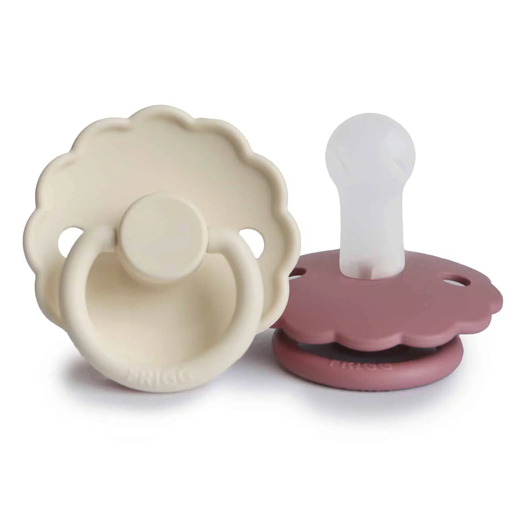 DVOJBALENIE CUMLÍKOV FRIGG DAISY CREAM/ DUSTY ROSE, +6M, SILIKÓN