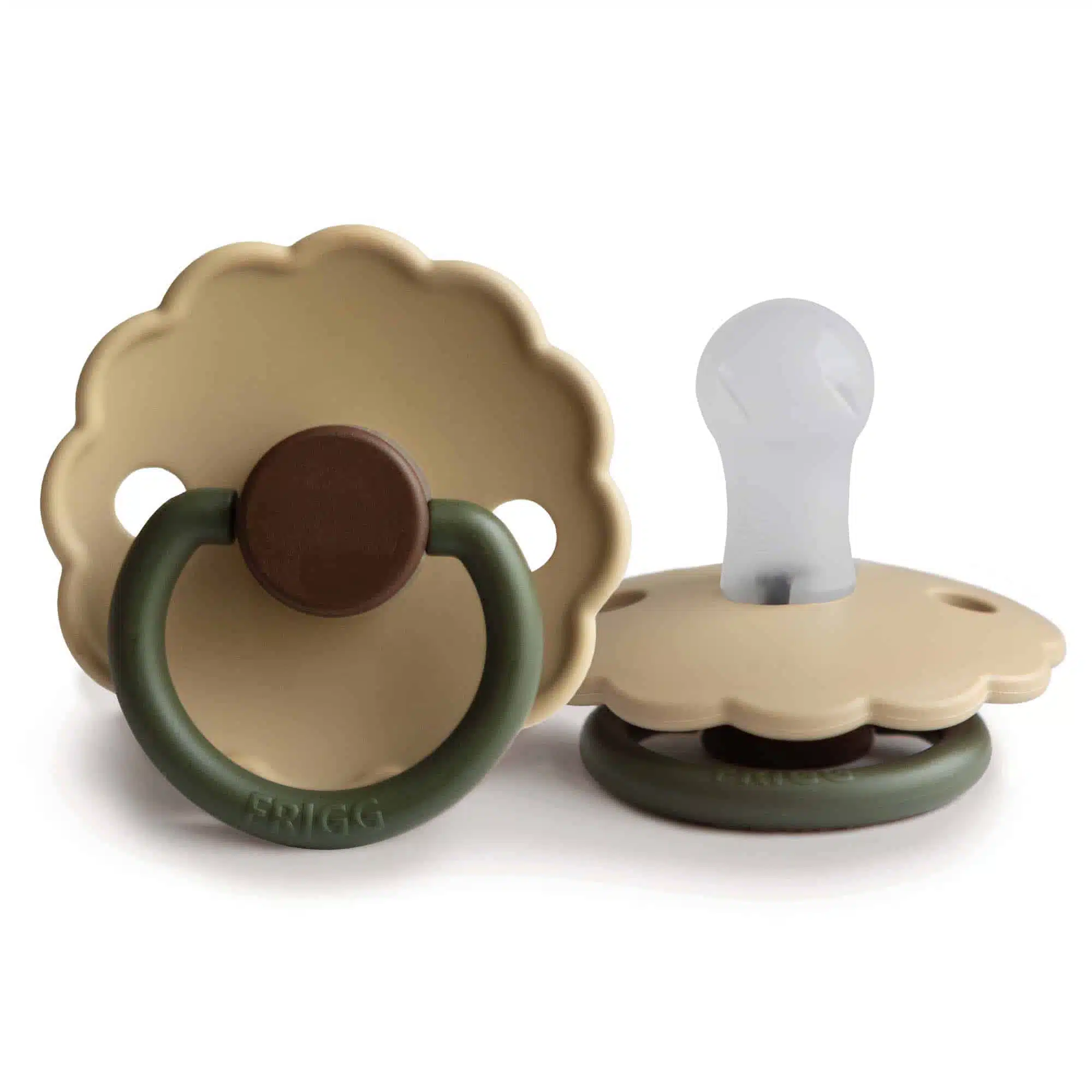 CUMLÍK FRIGG DAISY COLORBLOCK ACORN, 0-6M, SILIKÓN