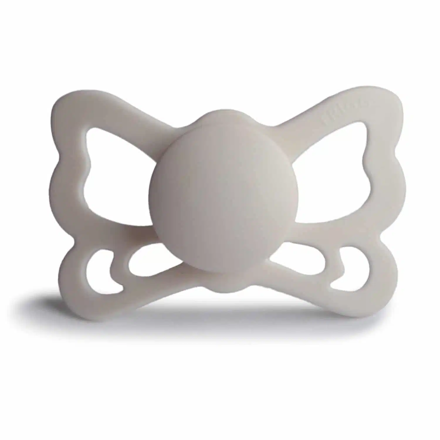 ANATOMICKÝ CUMLÍK FRIGG BUTTERFLY SILVER GRAY, 6-18M, SILIKÓN