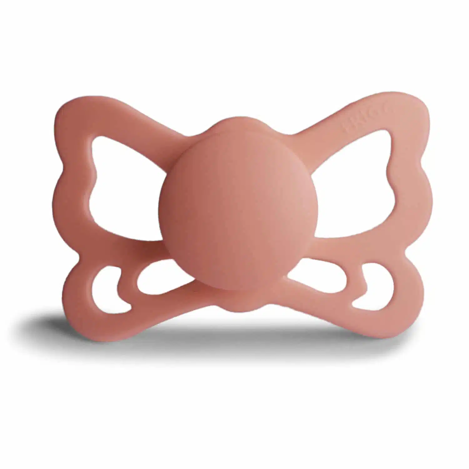 ANATOMICKÝ CUMLÍK FRIGG BUTTERFLY PRETTY IN PEACH, 6-18M, SILIKÓN