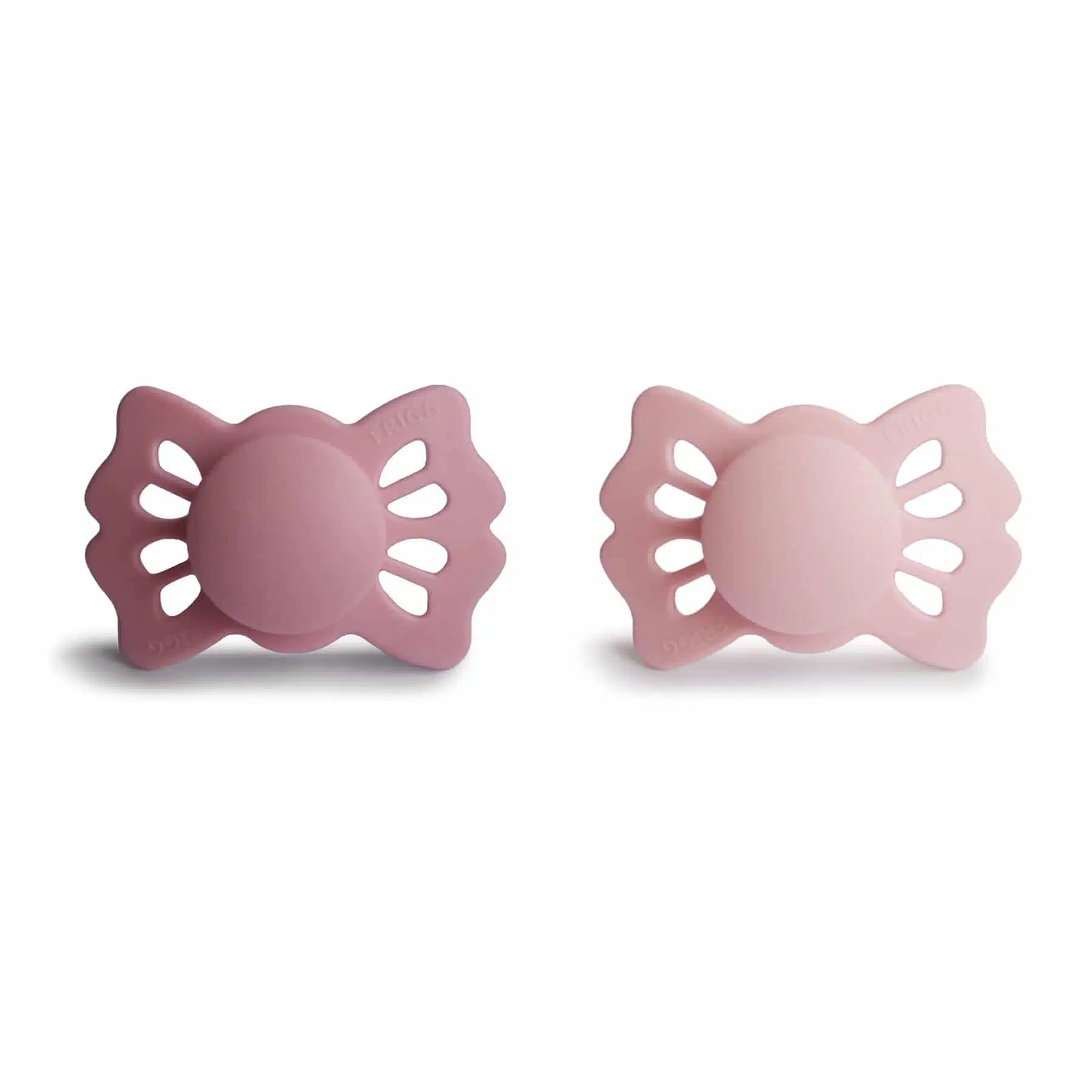 DVOJBALENIE SYMETRICKÝCH CUMLÍKOV FRIGG LUCKY CEDAR/ BABY PINK, 0-6M, SILIKÓN