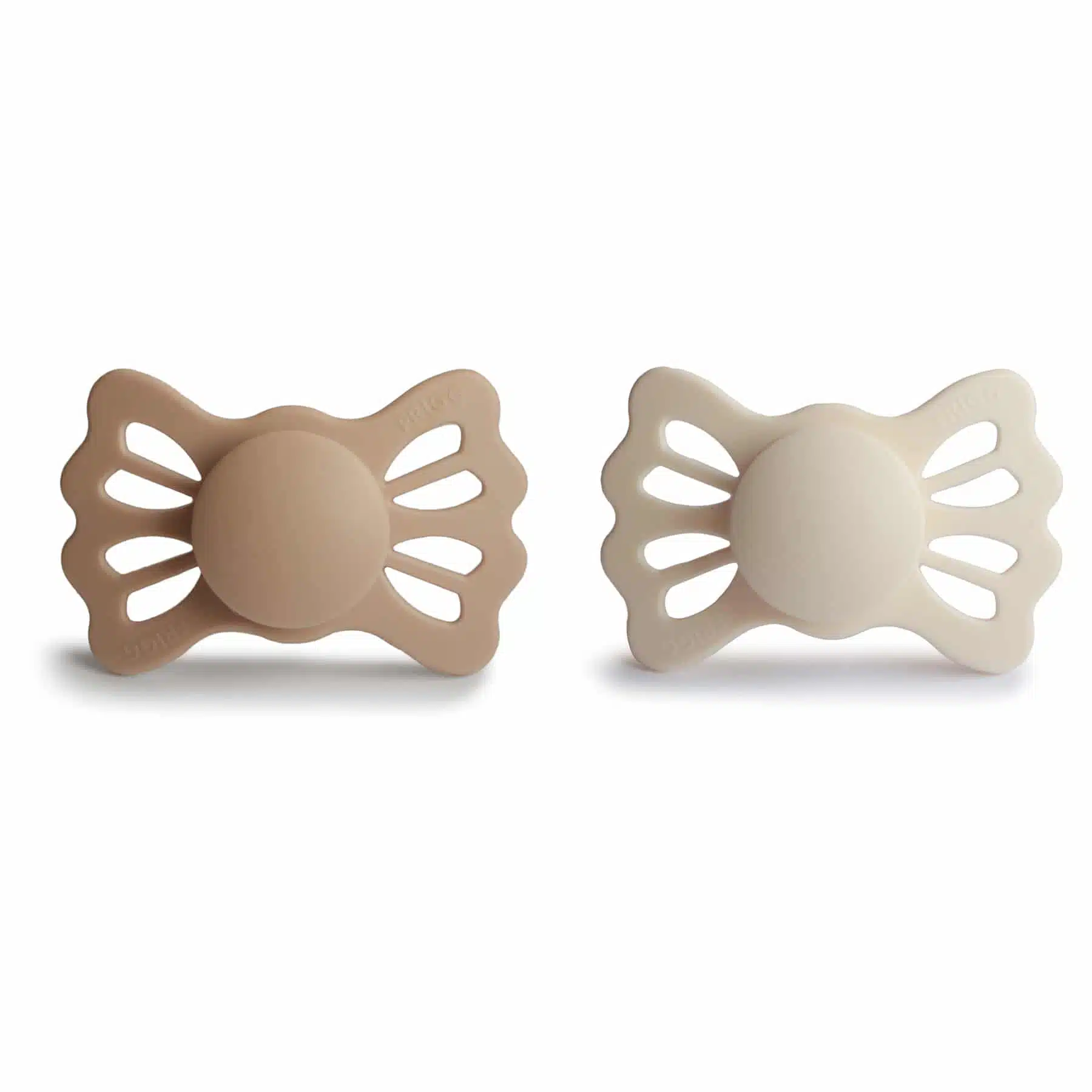 DVOJBALENIE SYMETRICKÝCH CUMLÍKOV FRIGG LUCKY SILKY SATIN/ CREAM, 6-18M, SILIKÓN