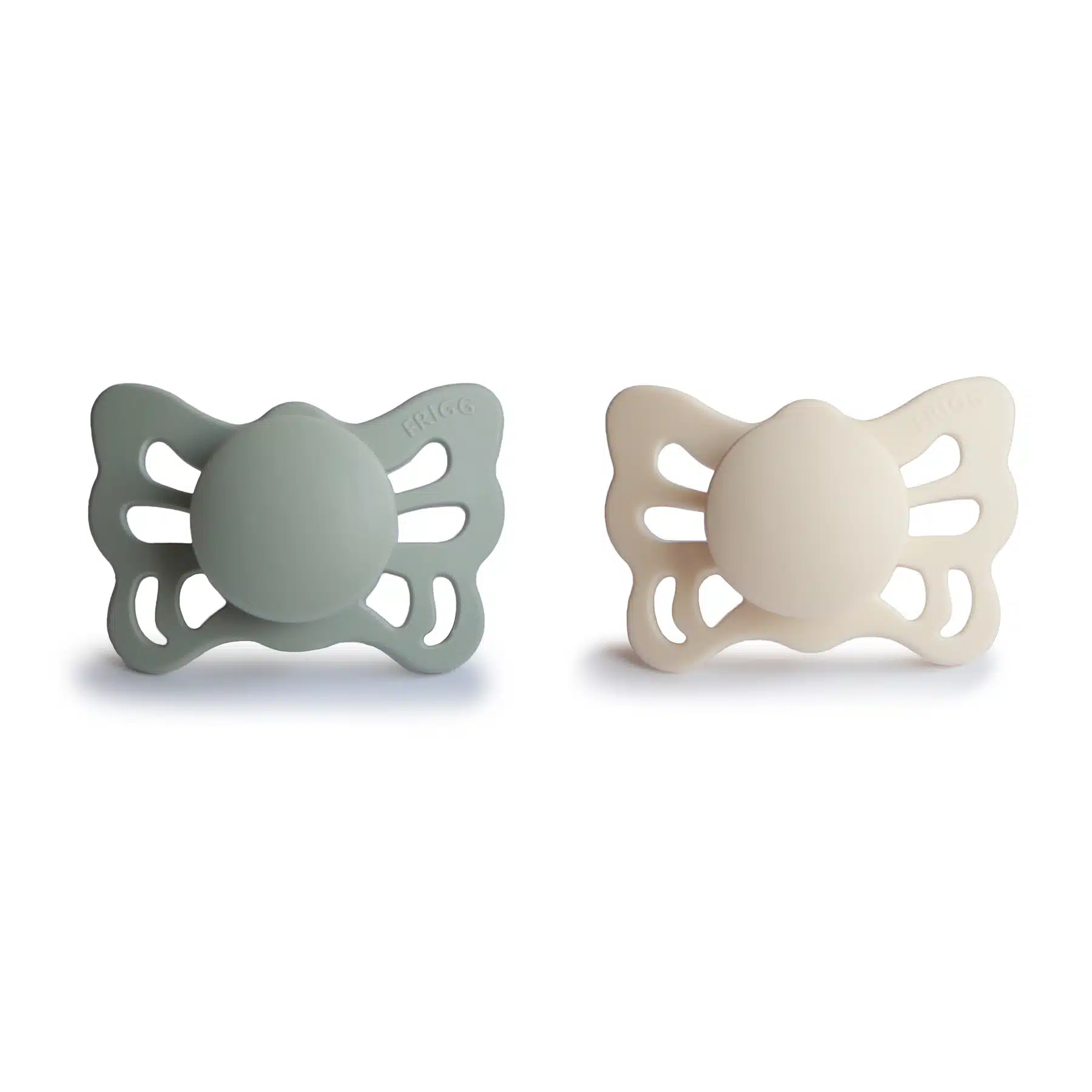DVOJBALENIE ANATOMICKÝCH CUMLÍKOV FRIGG BUTTERFLY CREAM/ SAGE, 0-6M, SILIKÓN