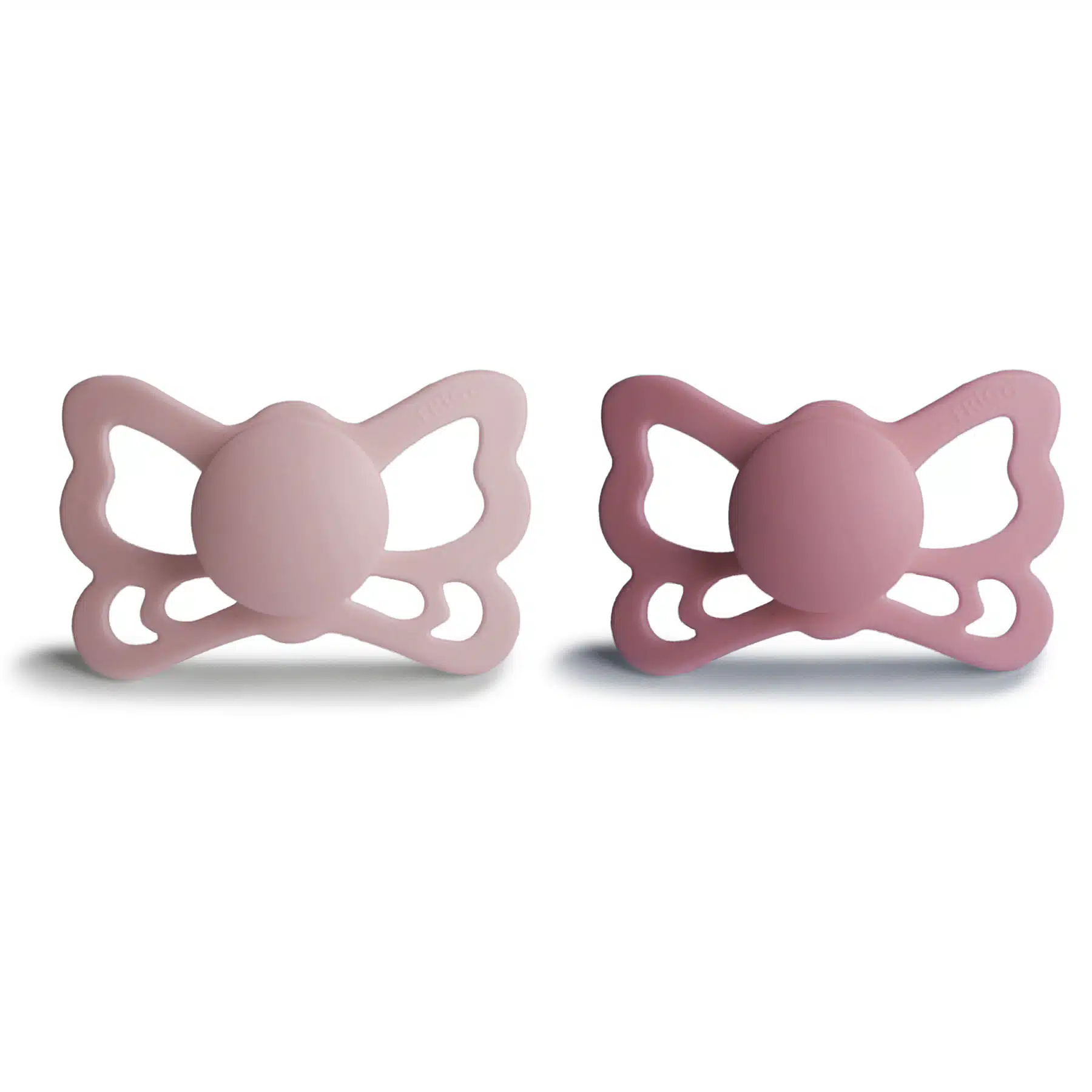 DVOJBALENIE ANATOMICKÝCH CUMLÍKOV FRIGG BUTTERFLY BLUSH/ CEDAR, 6-18M, SILIKÓN