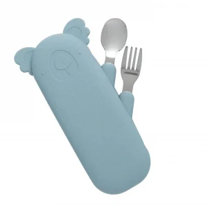 SADA PRÍBOROV SO SILIKÓNOVÝM PÚZDROM COTTON CLOUD SMOKEY BLUE