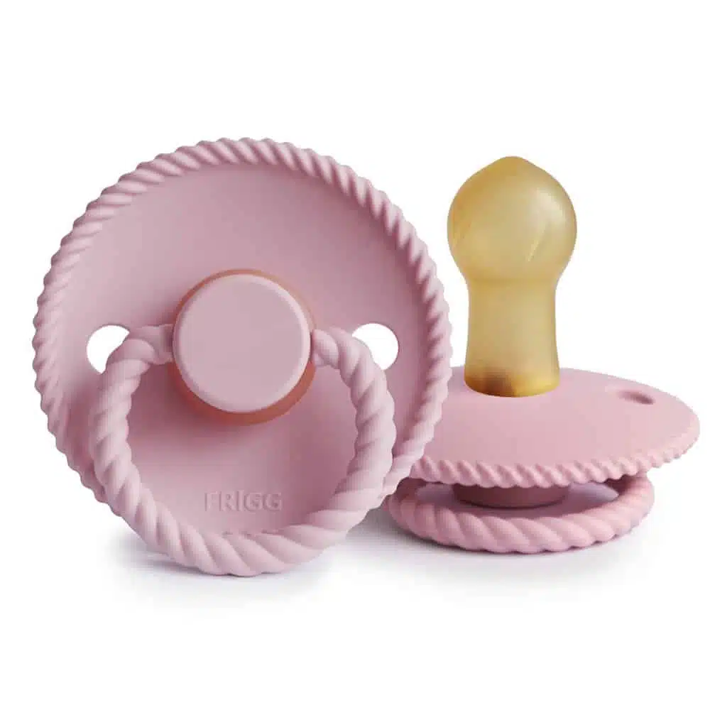 OKRÚHLY CUMLÍK FRIGG ROPE BABY PINK, 0-6M, KAUČUK