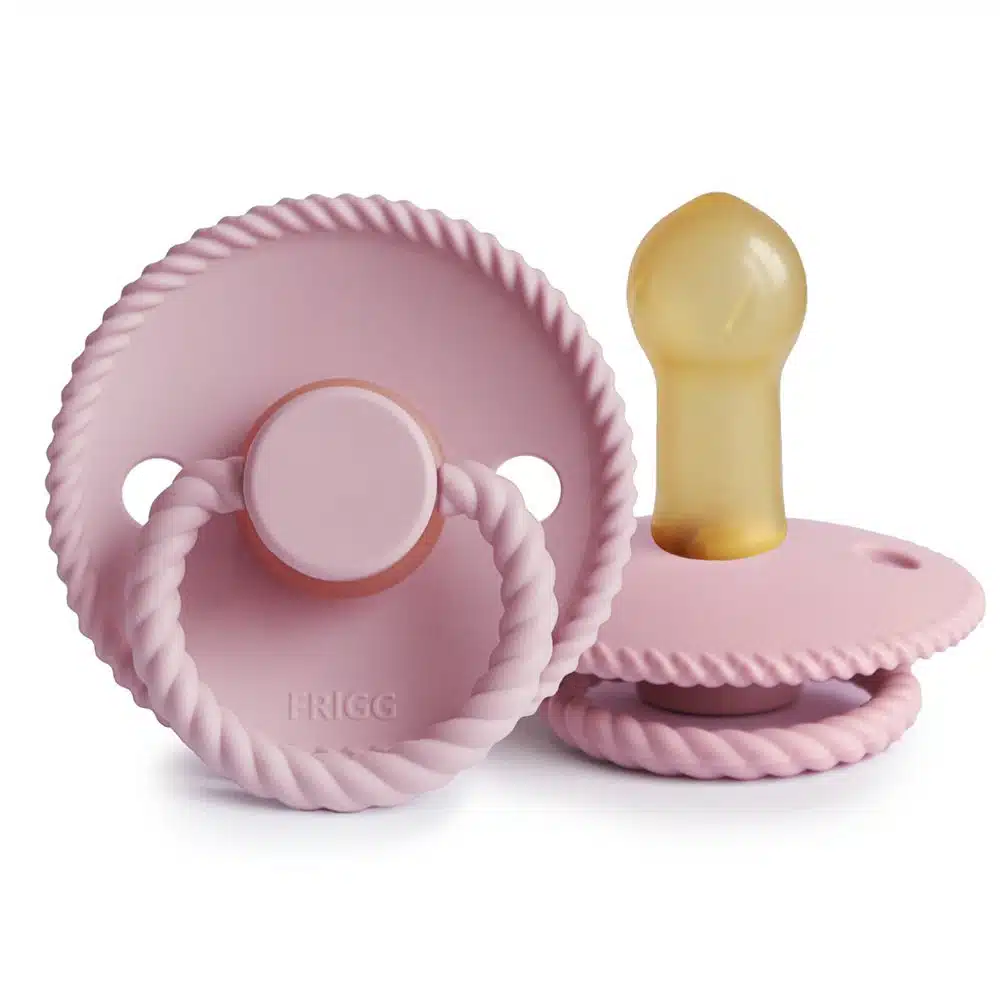 OKRÚHLY CUMLÍK FRIGG ROPE BABY PINK, 6-18M, KAUČUK