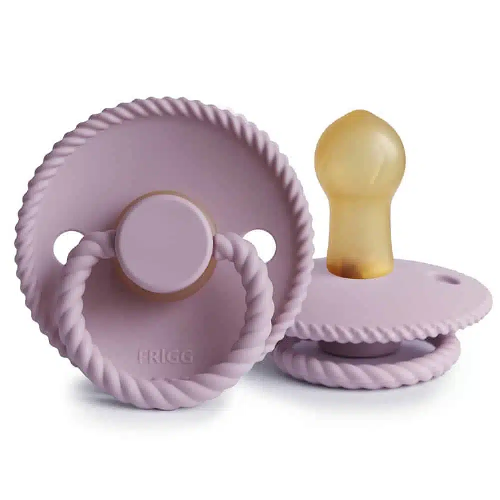 OKRÚHLY CUMLÍK FRIGG ROPE SOFT LILAC, 0-6M, KAUČUK