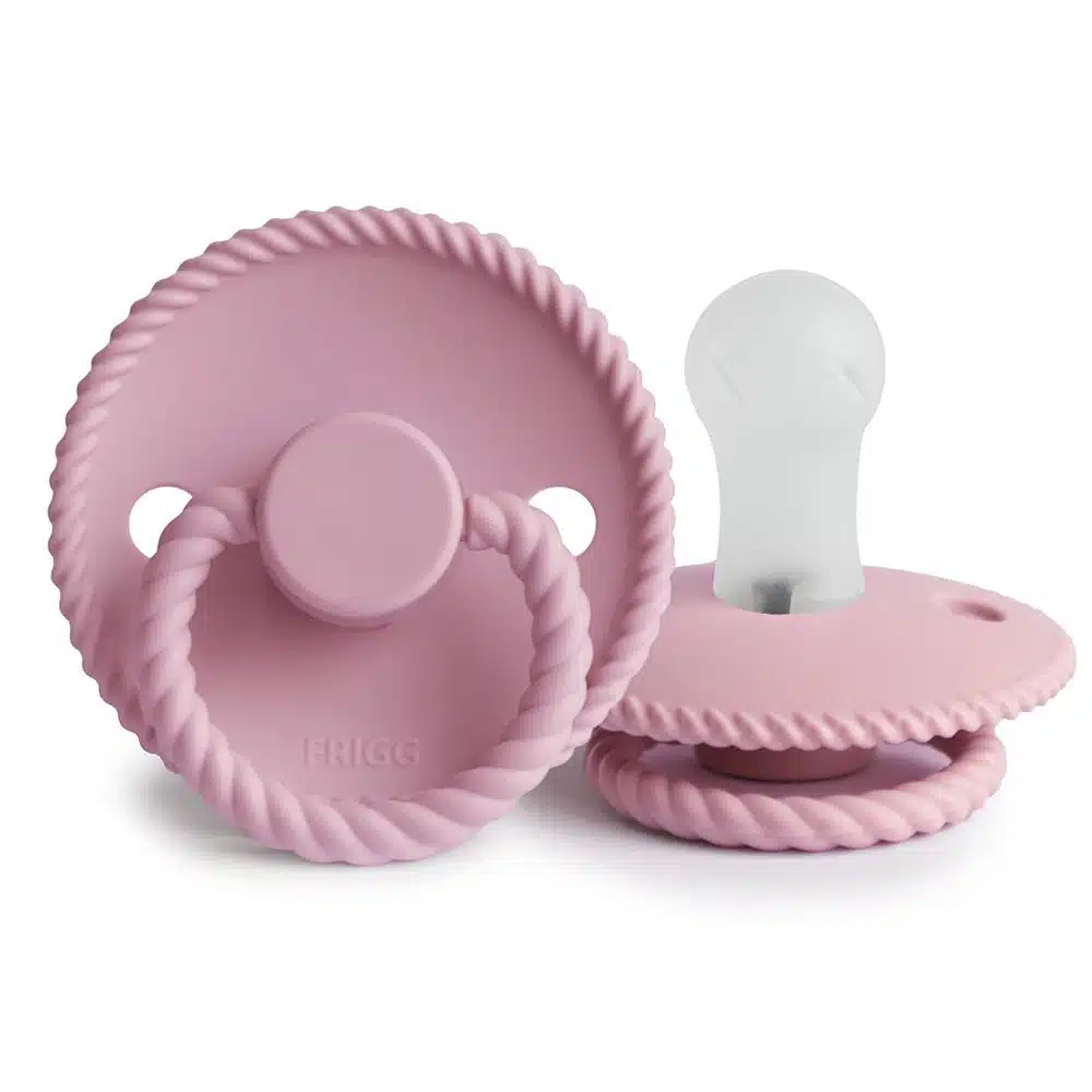 OKRÚHLY CUMLÍK FRIGG ROPE BABY PINK, 0-6M, SILIKÓN