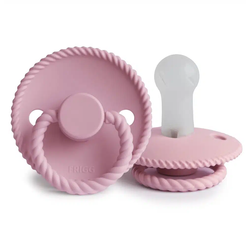OKRÚHLY CUMLÍK FRIGG ROPE BABY PINK, 6-18M, SILIKÓN