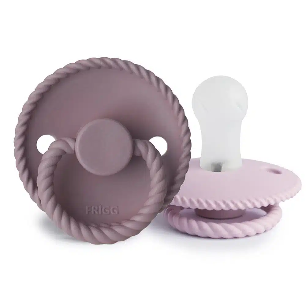 DVOJBALENIE CUMLÍKOV FRIGG ROPE TWILIGHT MAUVE/ SOFT LILAC, 0-6M, SILIKÓN