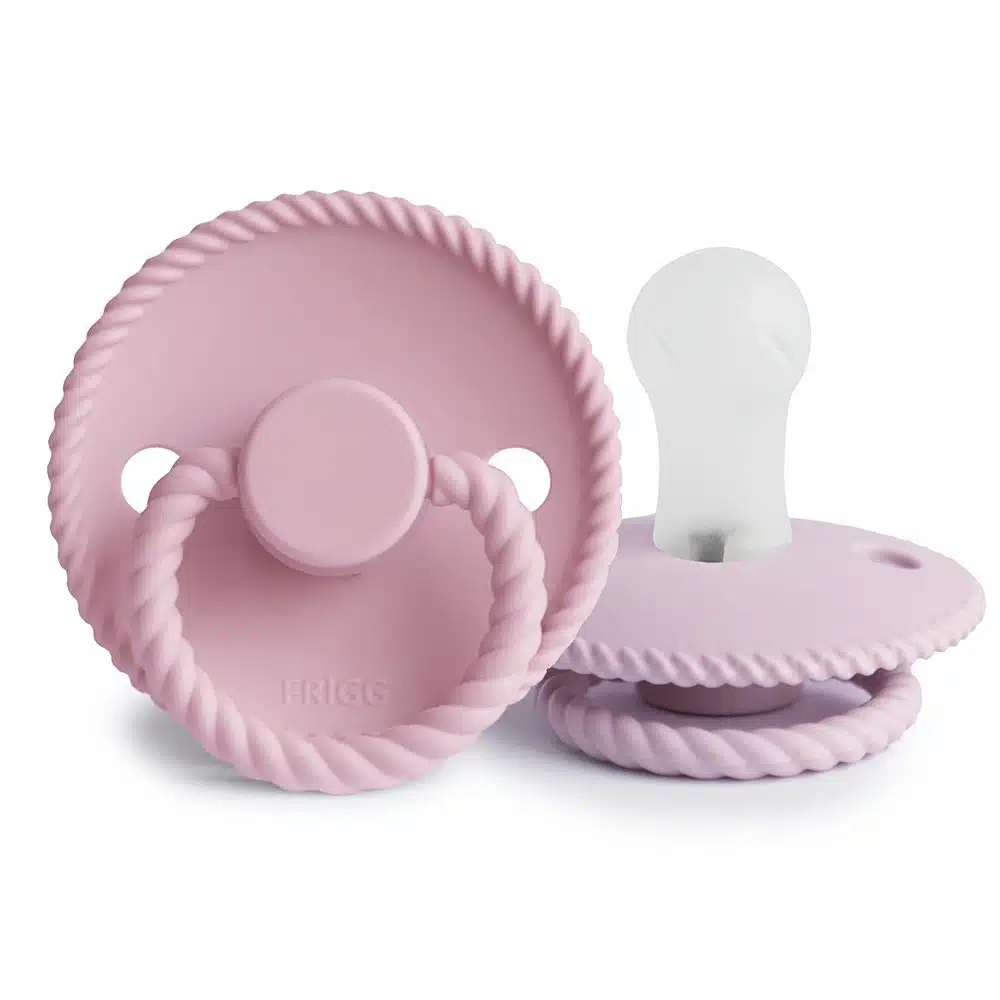 DVOJBALENIE CUMLÍKOV FRIGG ROPE BABY PINK/ SOFT LILAC, 0-6M, SILIKÓN