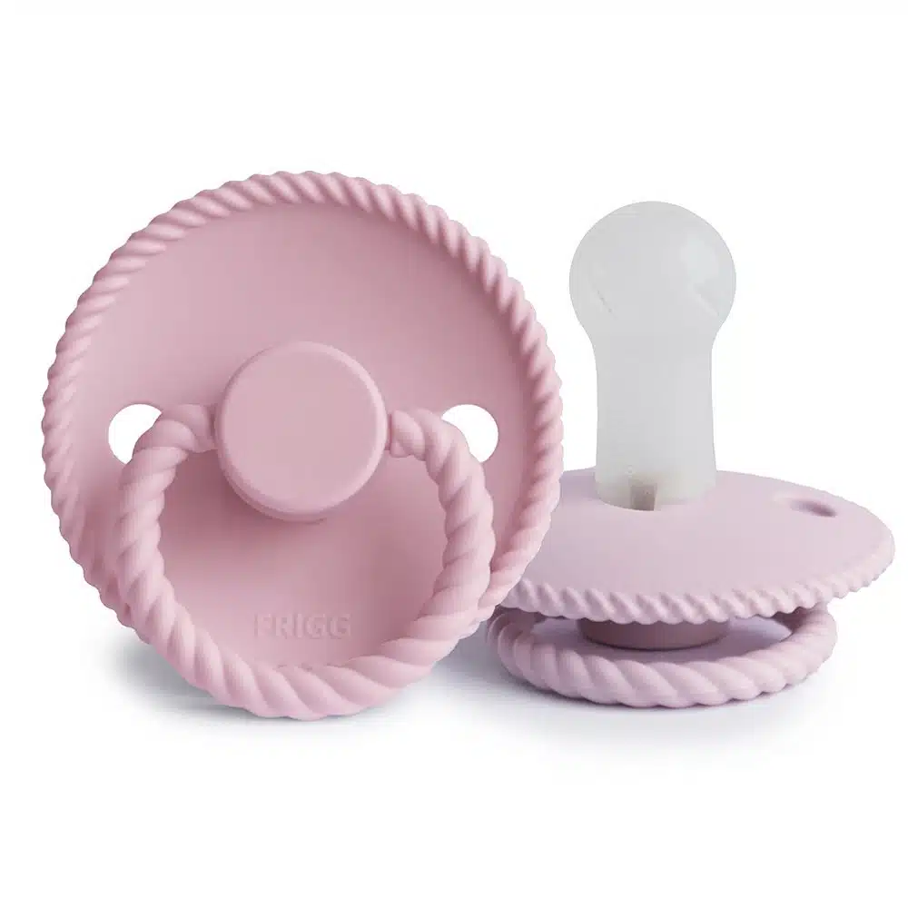 DVOJBALENIE CUMLÍKOV FRIGG ROPE BABY PINK/ SOFT LILAC, 6-18M, SILIKÓN