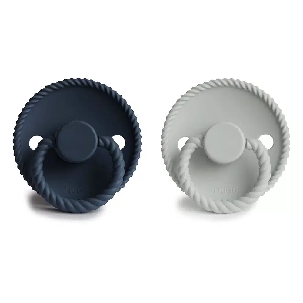 DVOJBALENIE CUMLÍKOV FRIGG ROPE SILVER GRAY/ DARK NAVY, 0-6M, SILIKÓN