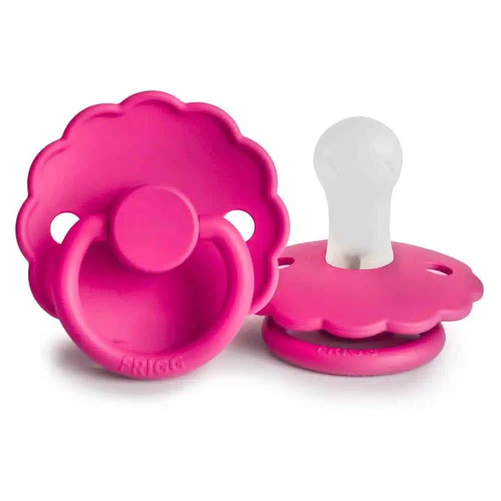 OKRÚHLY CUMLÍK FRIGG DAISY FUCHSIA, 0-6M, SILIKÓN
