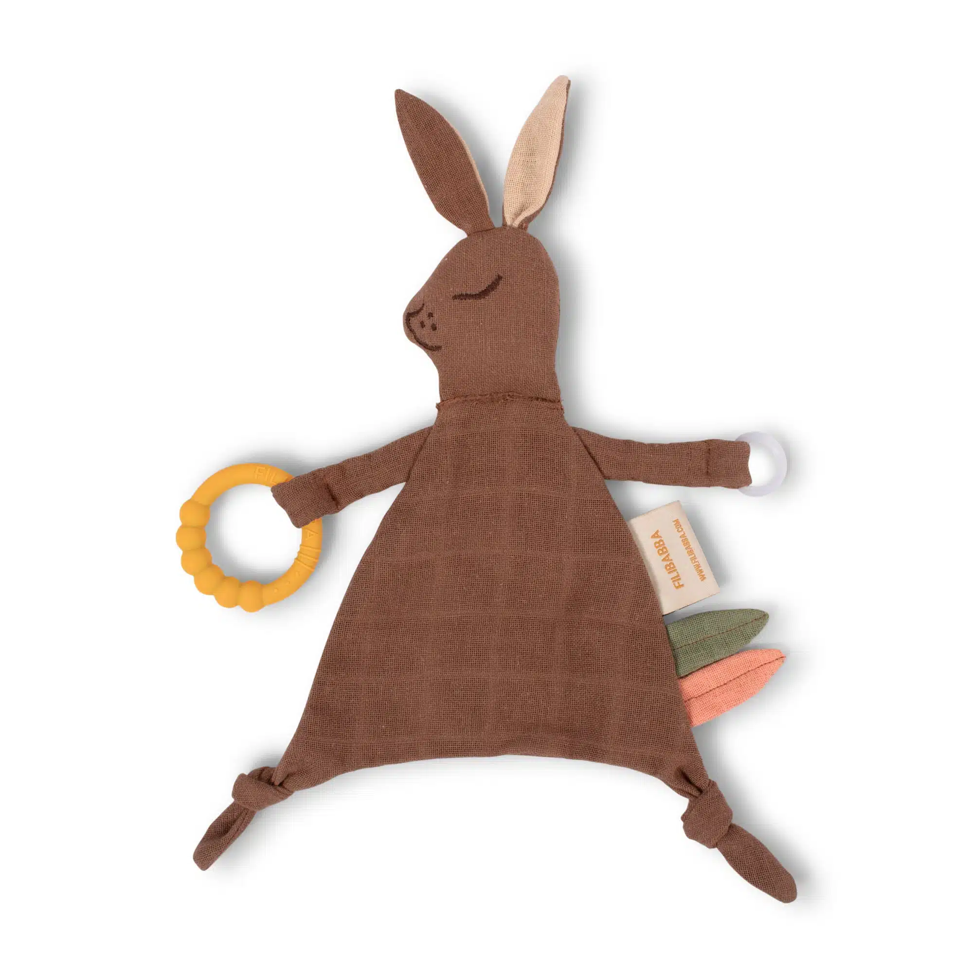 MUŠELÍNOVÝ MOJKÁČIK S HRYZADIELKOM FILIBABBA BELLA THE BUNNY