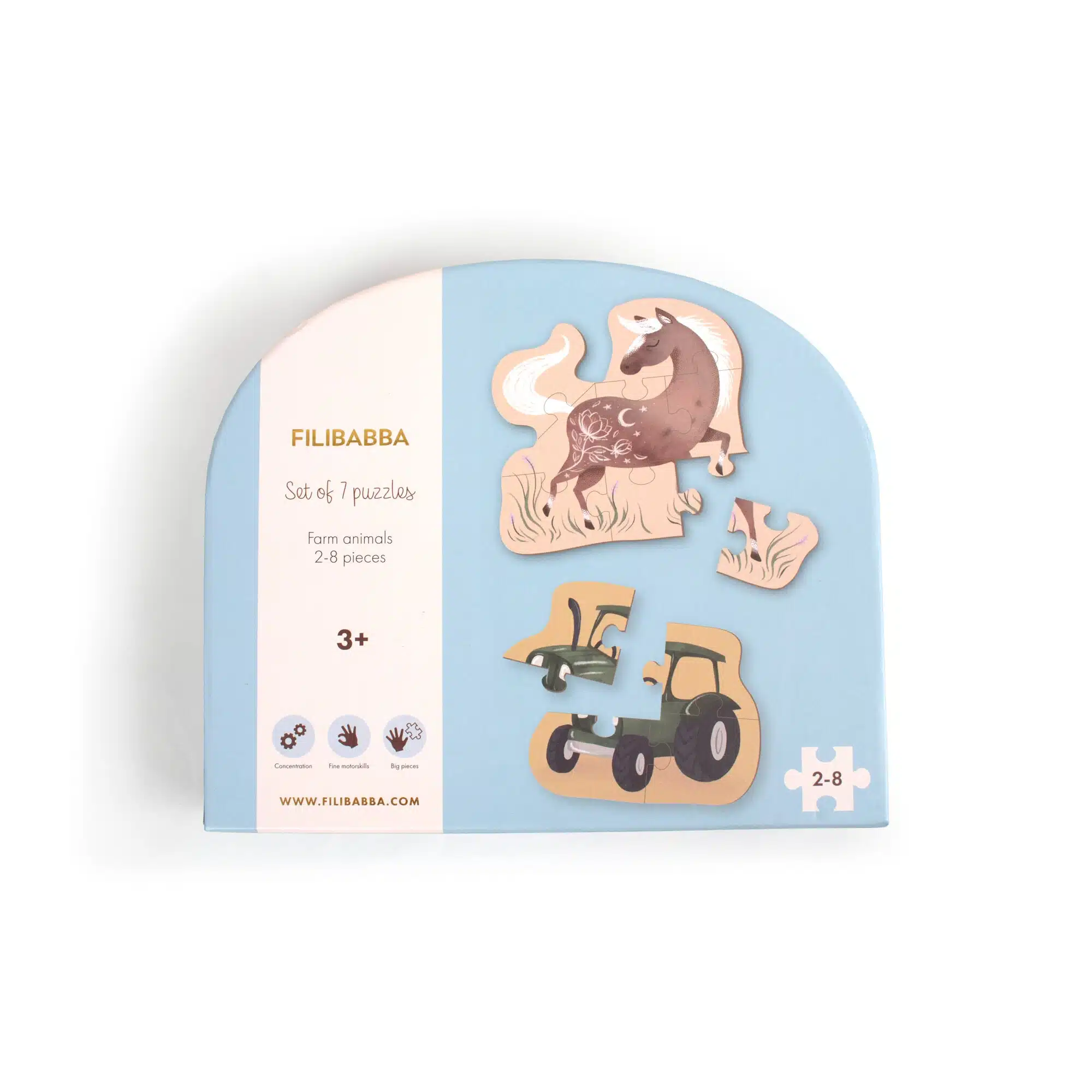 SADA SIEDMYCH PUZZLE FILIBABBA FARM ANIMALS