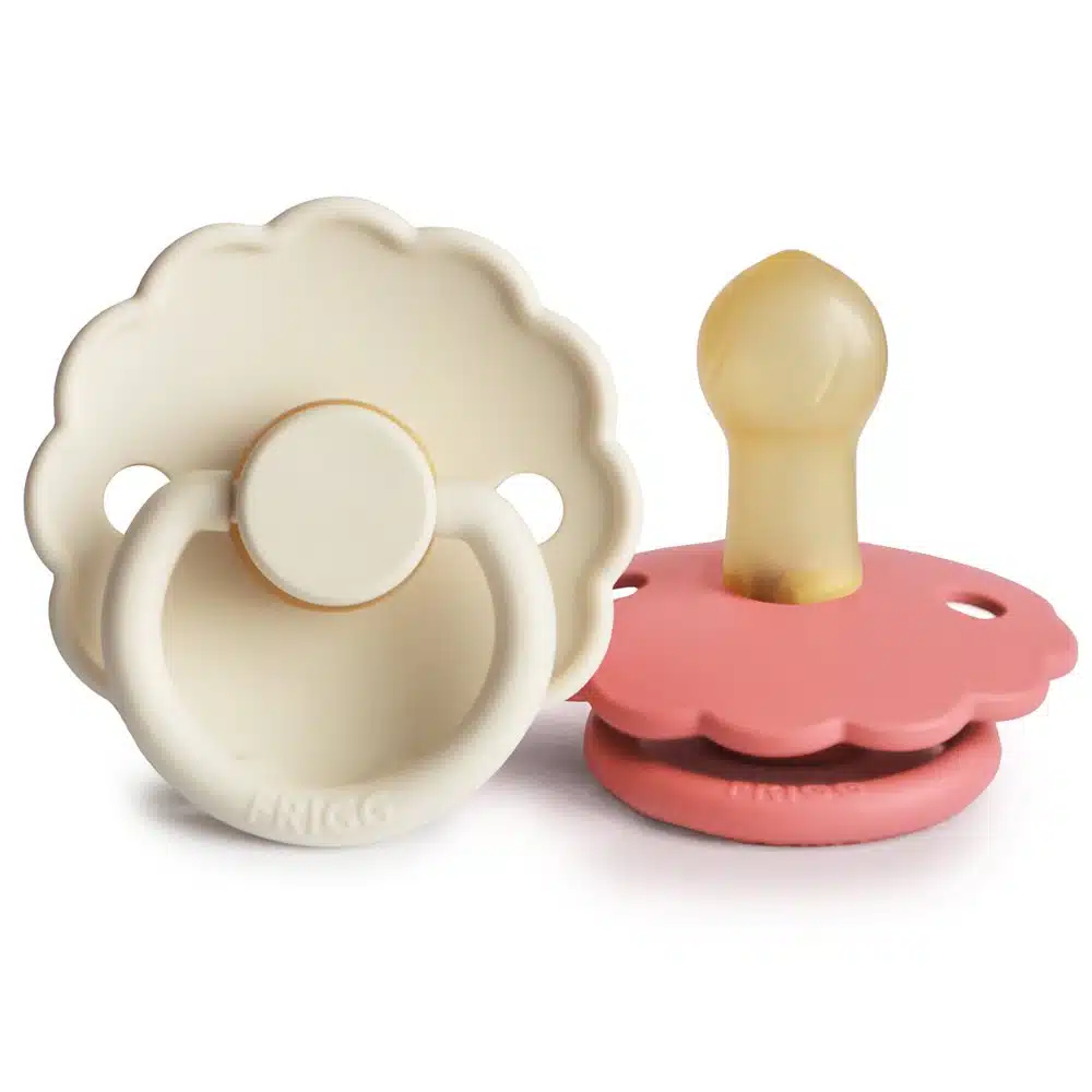 DVOJBALENIE CUMLÍKOV FRIGG DAISY CREAM/ POPPY, 0-6M, KAUČUK