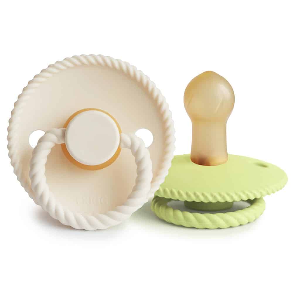 DVOJBALENIE CUMLÍKOV FRIGG ROPE CREAM/ GREEN TEA, 0-6M, KAUČUK