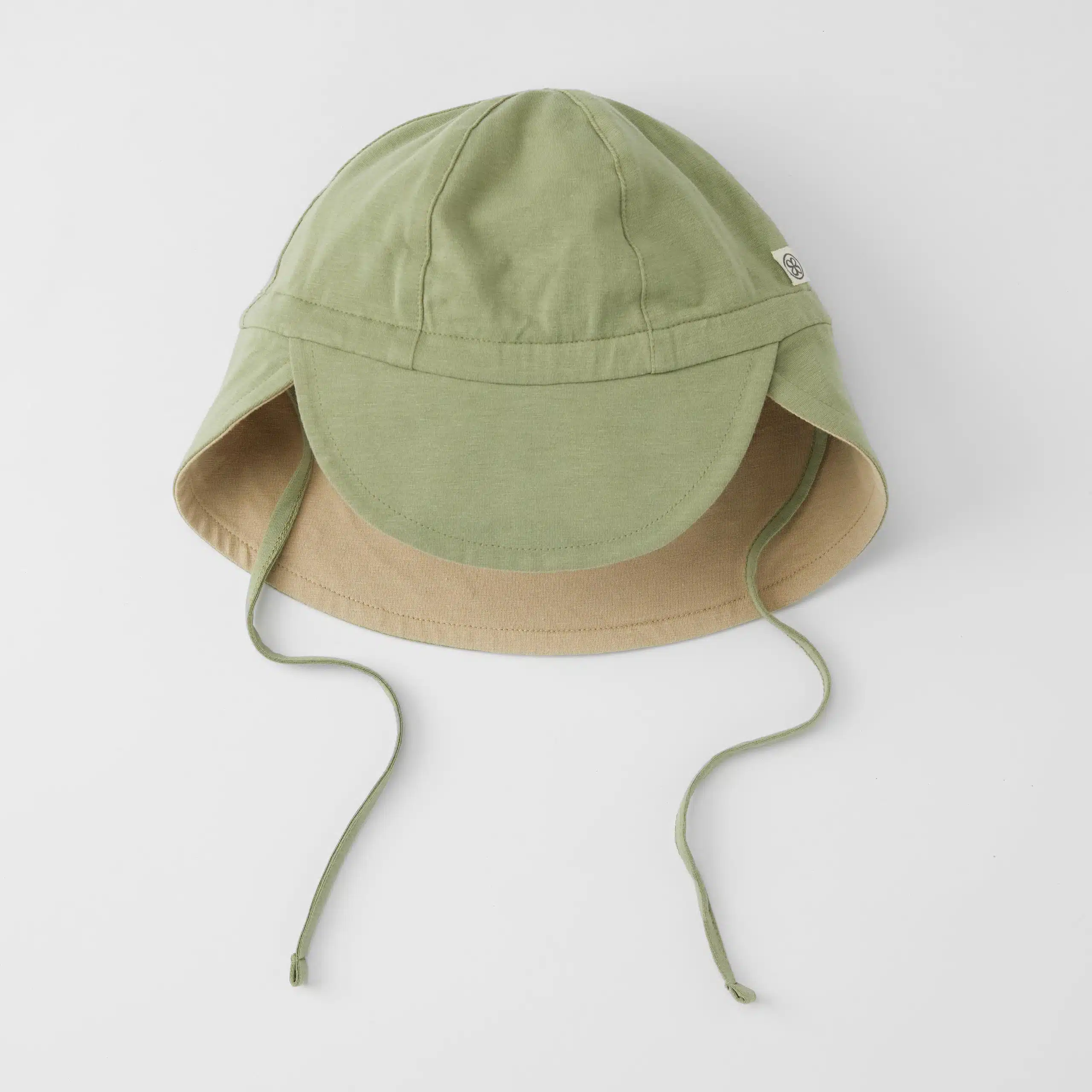 OBOJSTRANNÝ KLOBÚČIK UPF50+ CLOBY OLIVE GREEN/ SANDY BEACH 6-12M