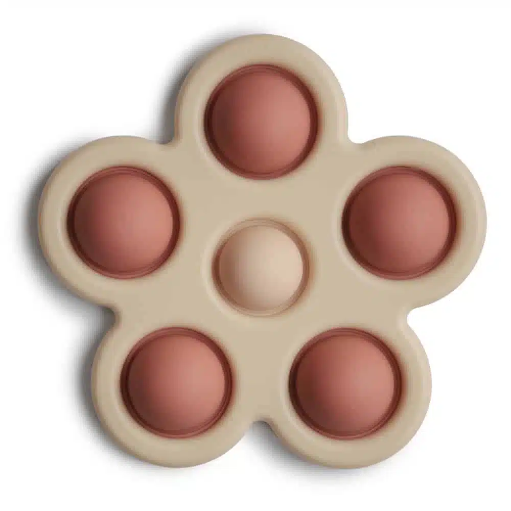 SILIKÓNOVÝ KVIETOK S TLAČIDLAMI POP-IT MUSHIE - ROSE/ BLUSH/ SHIFTING SAND