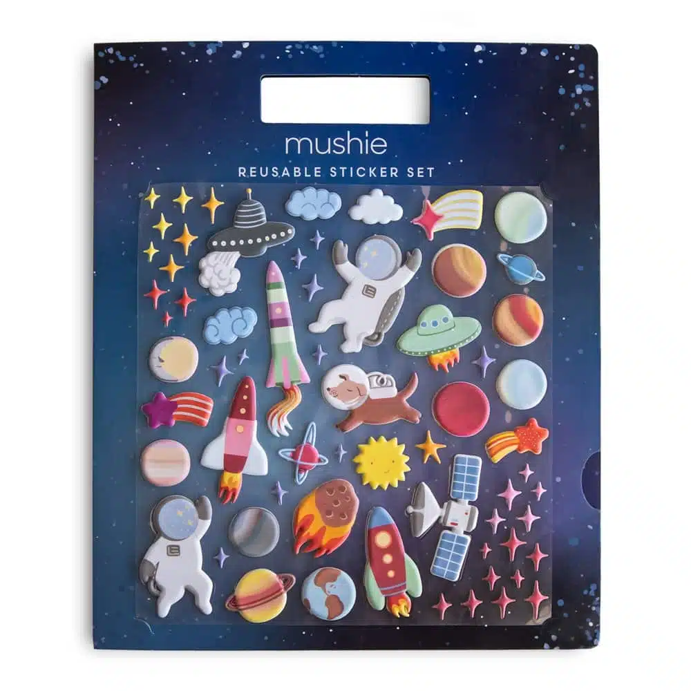 OPAKOVATEĽNE POUŽITEĽNÉ NÁLEPKY MUSHIE - SPACE
