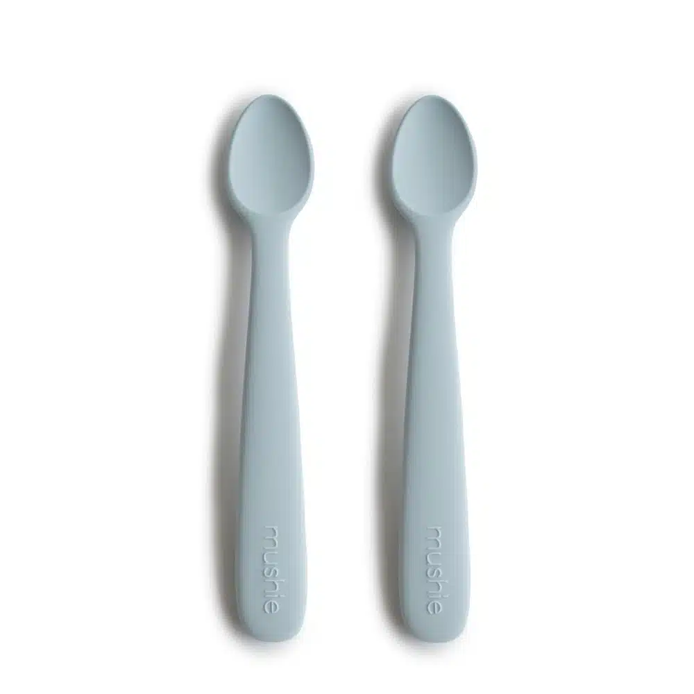 DVOJBALENIE SILIKÓNOVÝCH LYŽIČIEK MUSHIE - POWDER BLUE