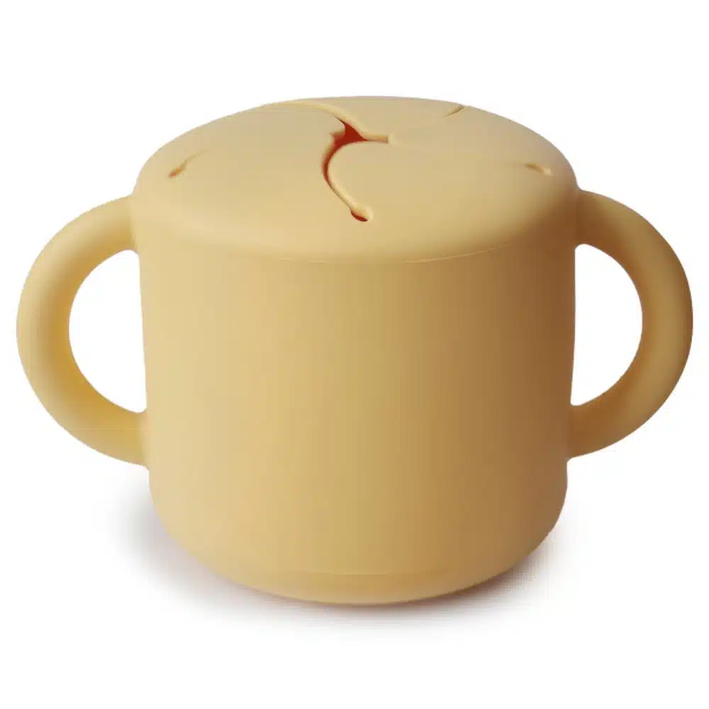 SILIKÓNOVÝ POHÁRIK NA SNACK MUSHIE - PALE DAFFODIL