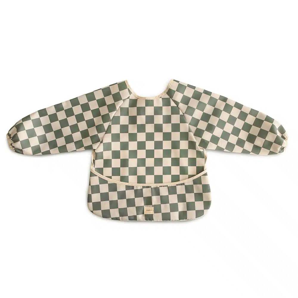 PODBRADNÍK S DLHÝM RUKÁVOM MUSHIE - OLIVE CHECK