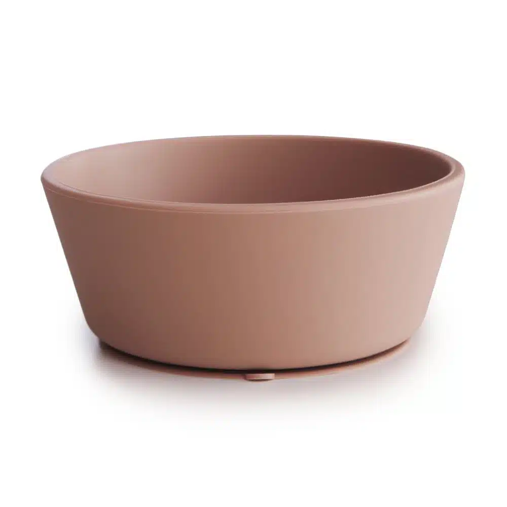 SILIKÓNOVÁ MISKA S PRÍSAVKOU MUSHIE - BLUSH