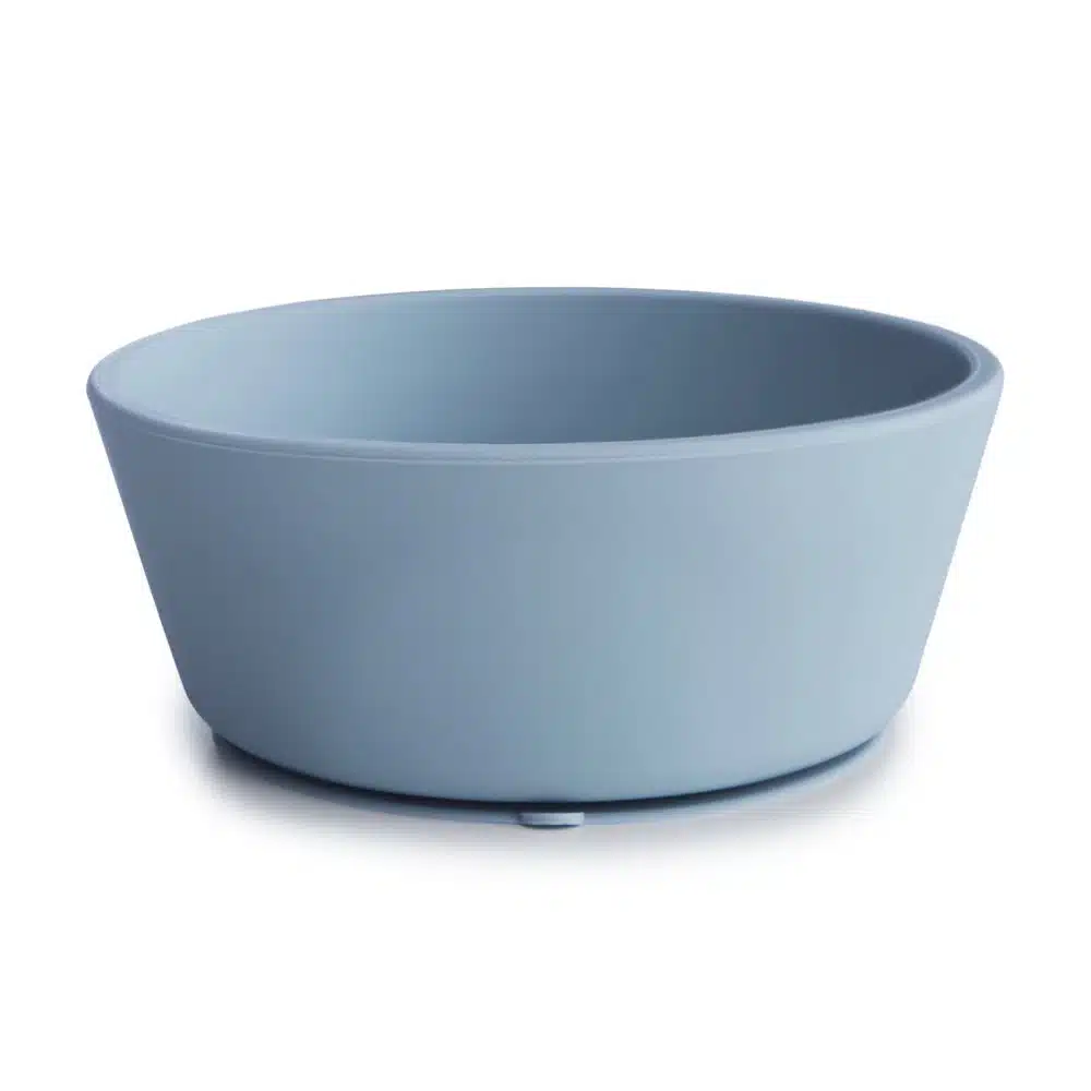 SILIKÓNOVÁ MISKA S PRÍSAVKOU MUSHIE - POWDER BLUE